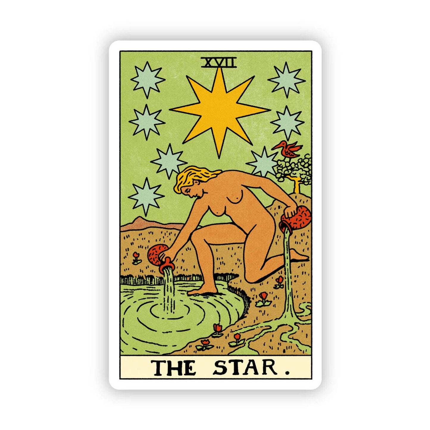 The Star Tarot Vinyl Sticker