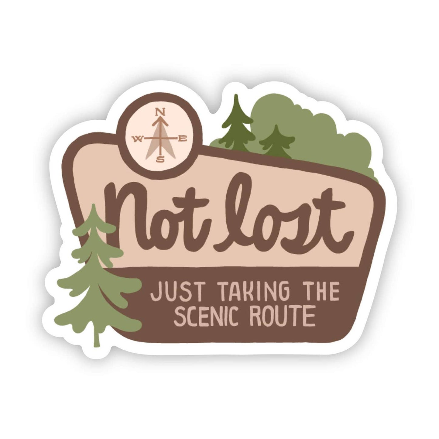 Not Lost, Just Taking the Scenic Route Vinyl Sticker