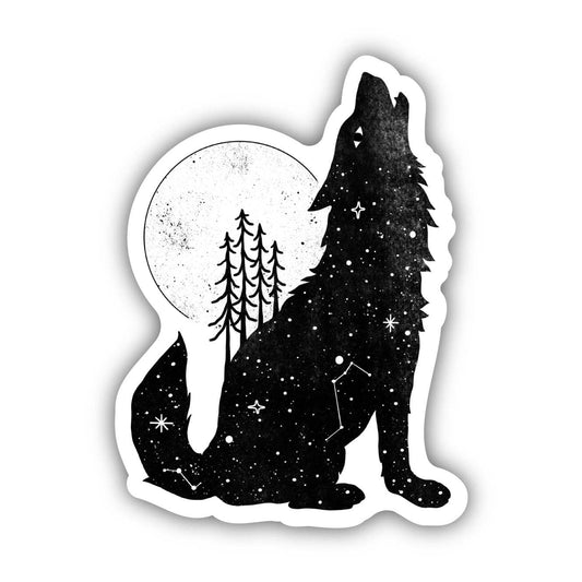 Constellation Wolf Vinyl Sticker