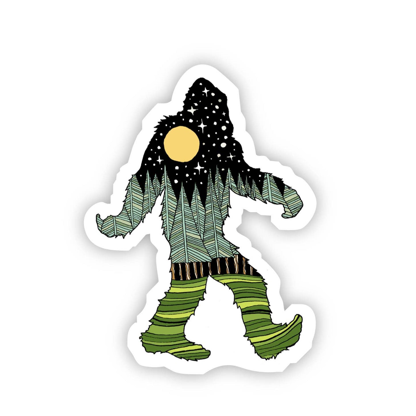 Nature's Bigfoot or Sasquatch Vinyl Sticker