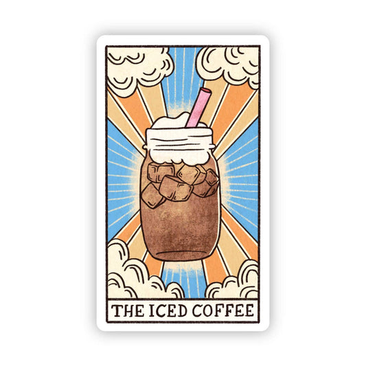 Iced Coffee Tarot Vinyl Sticker