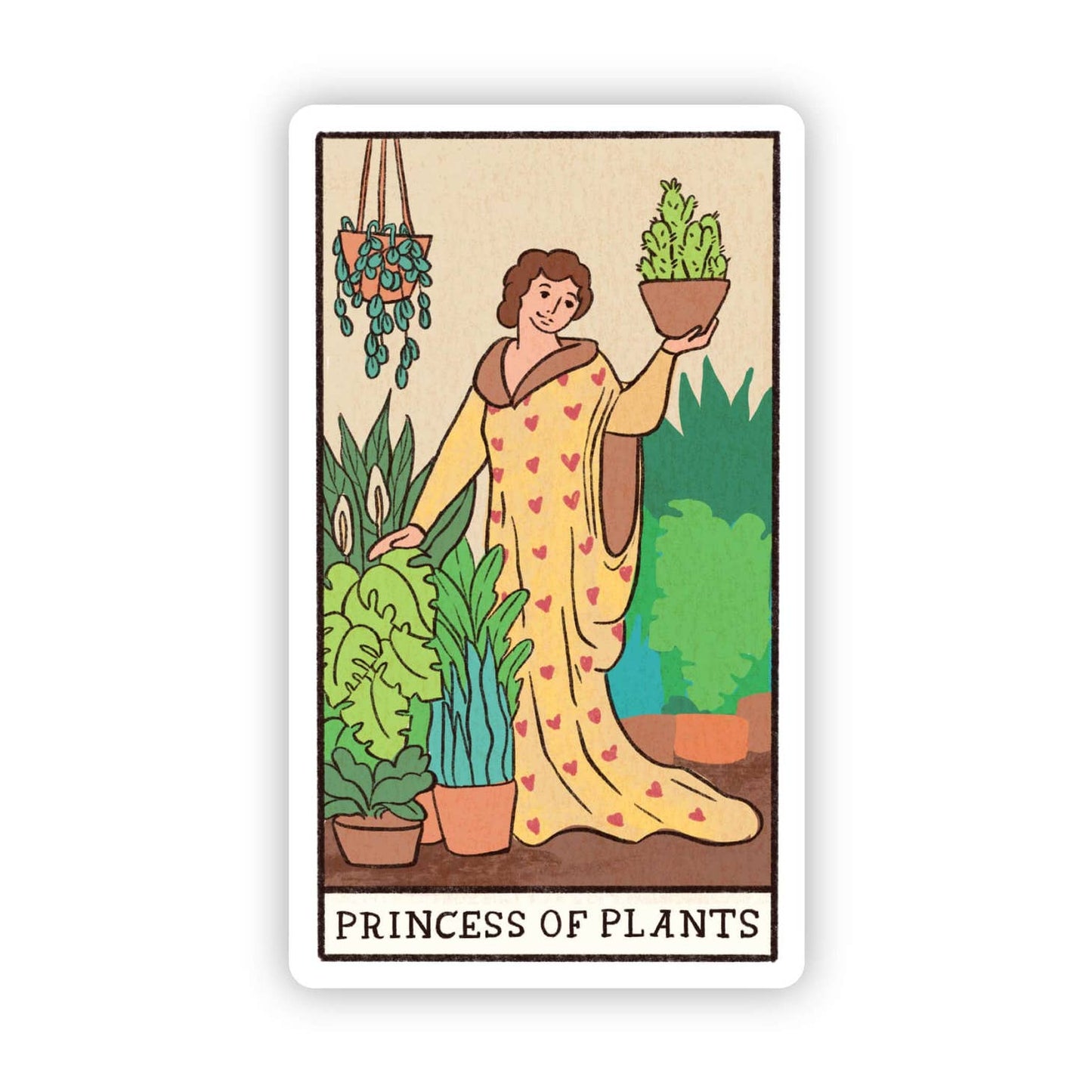 Princess of Plants Tarot Vinyl Sticker