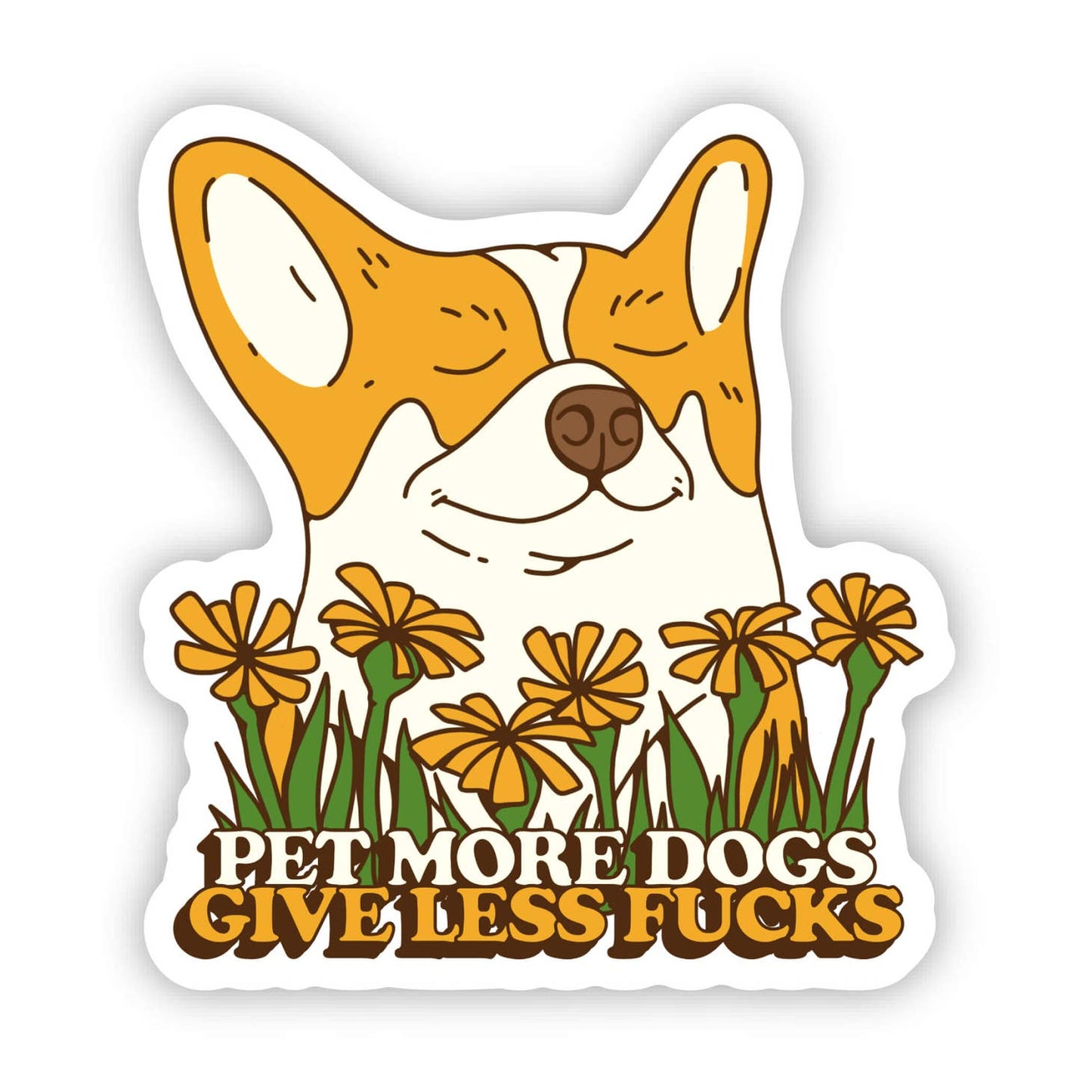 Pet More Dogs, Give Less F**s Vinyl Sticker