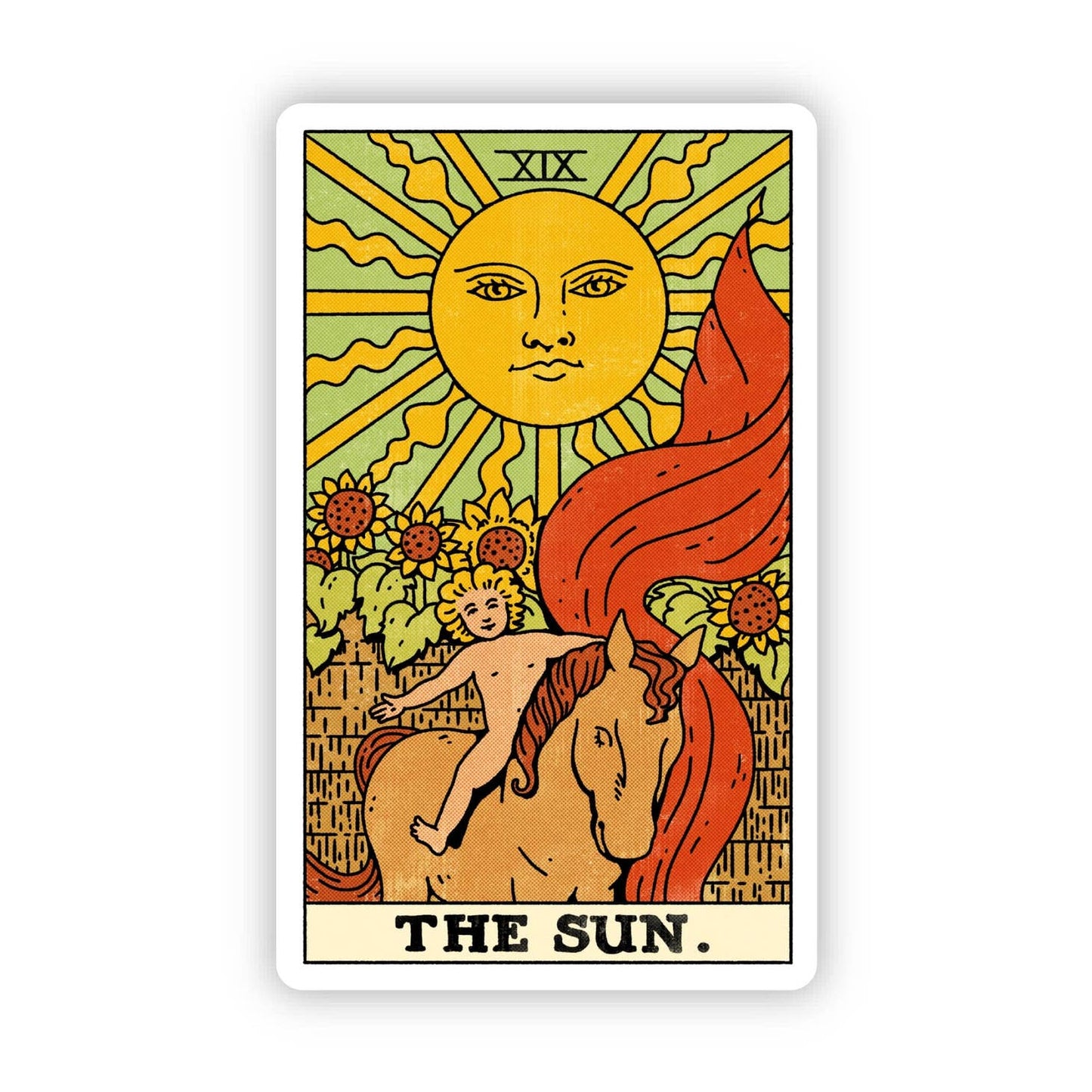 The Sun Tarot Vinyl Sticker