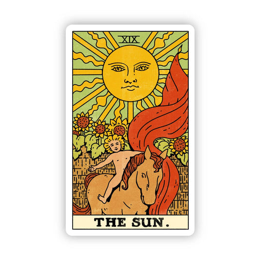 The Sun Tarot Vinyl Sticker