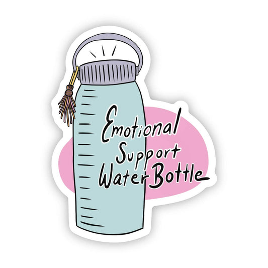 Emotional Support Water Bottle Vinyl Sticker